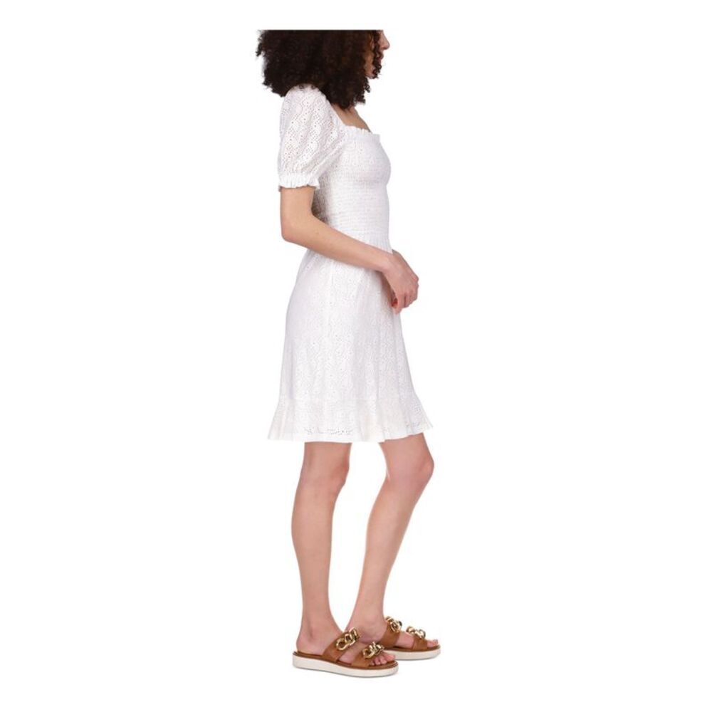 MICHAEL MICHAEL KORS Womens White Peasant Dress Pullover Dress Petites P\L - Picture 3 of 4